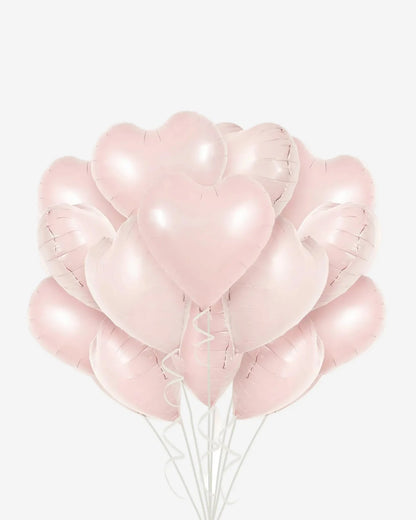 heart-shaped foil balloons