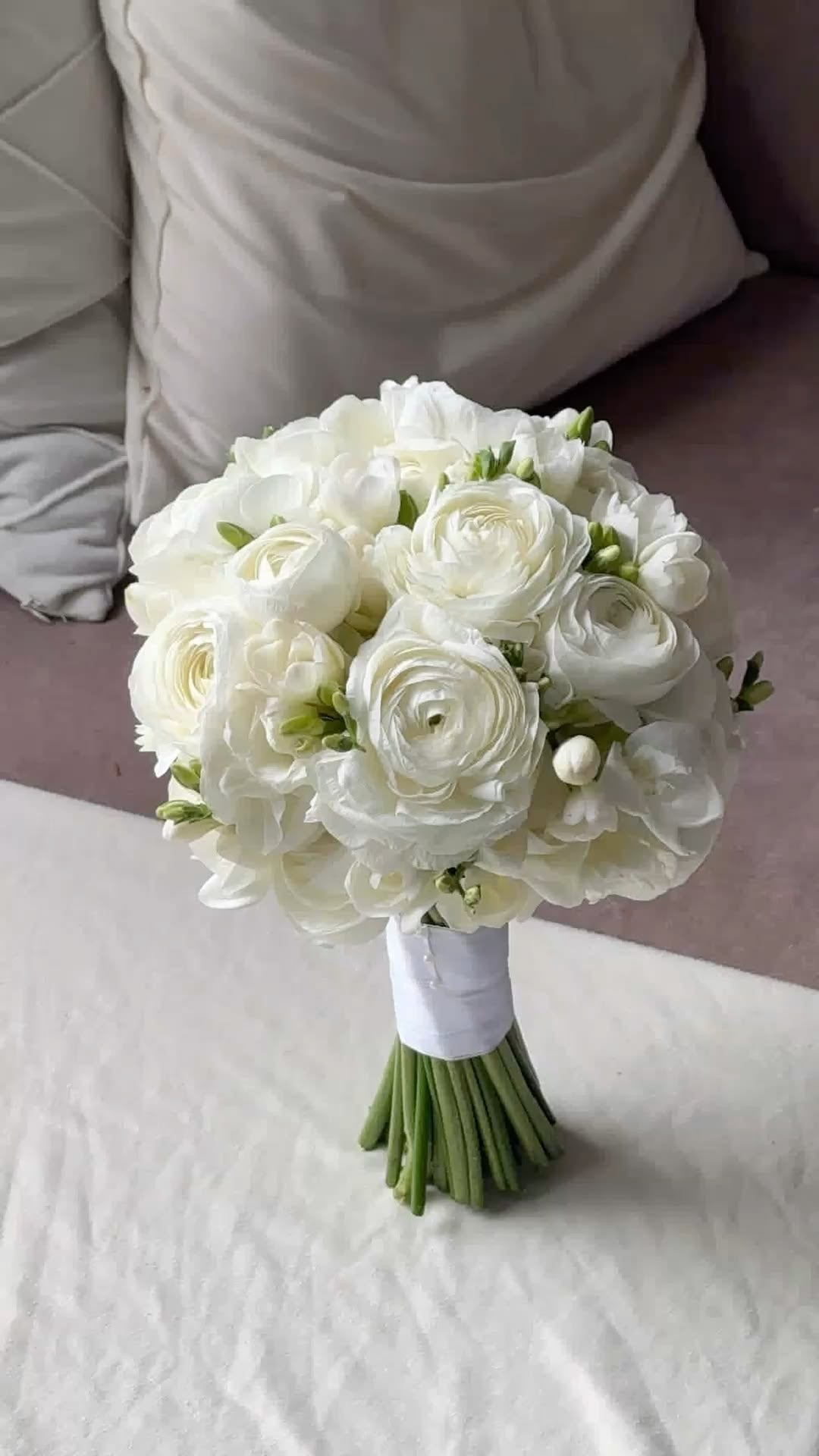 Ranunculus  and Freesia Bridal Bouquet