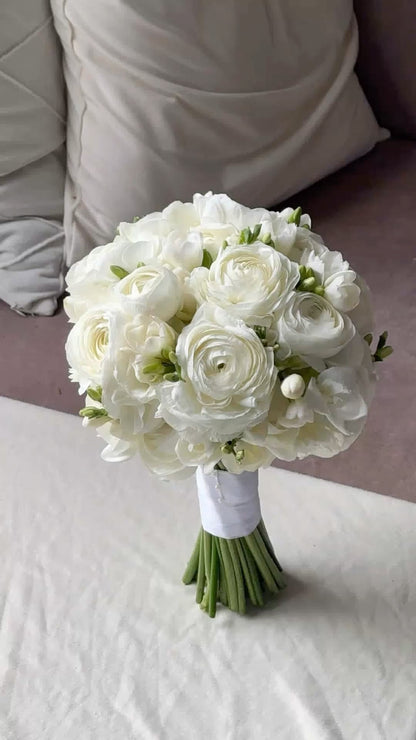 Ranunculus  and Freesia Bridal Bouquet