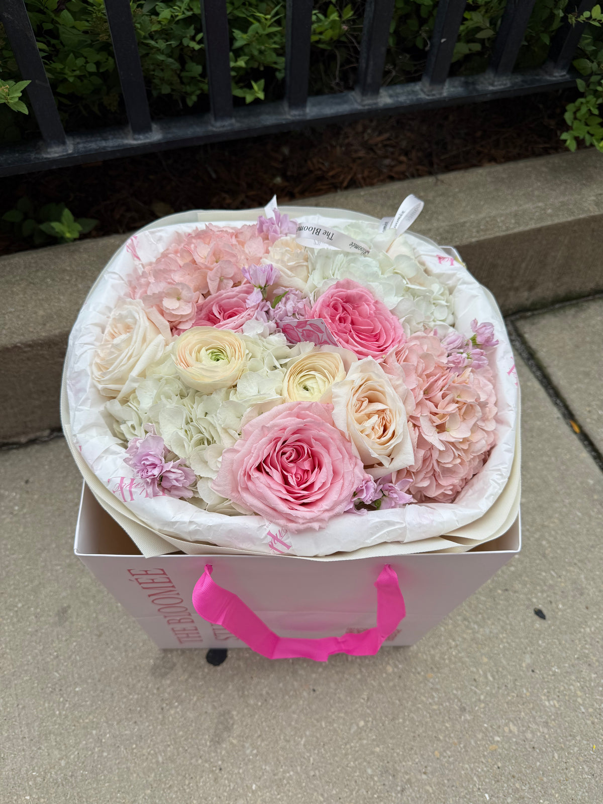 Pink Roses & Ranunculus Garden