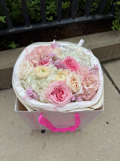 Pink Roses & Ranunculus Garden
