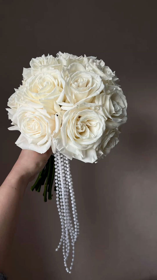 Playa Blanca  rose Bridal Bouquet & Boutonniere