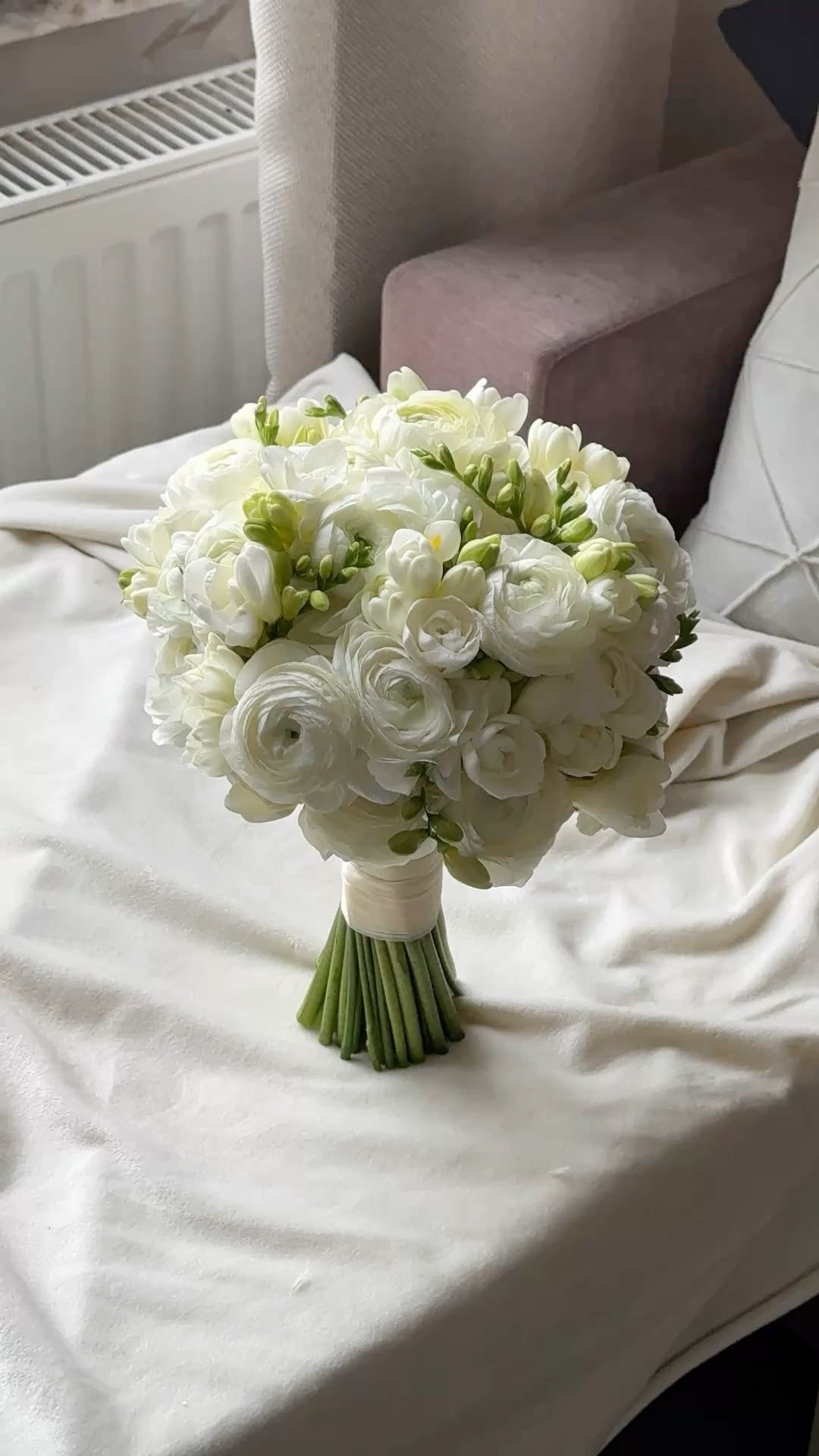 Ranunculus  and Freesia Bridal Bouquet