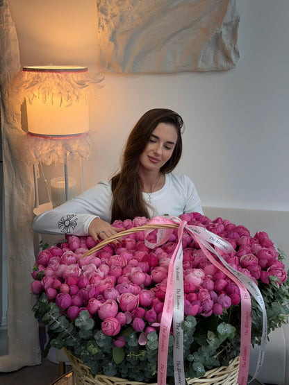 Silva pink large basket
