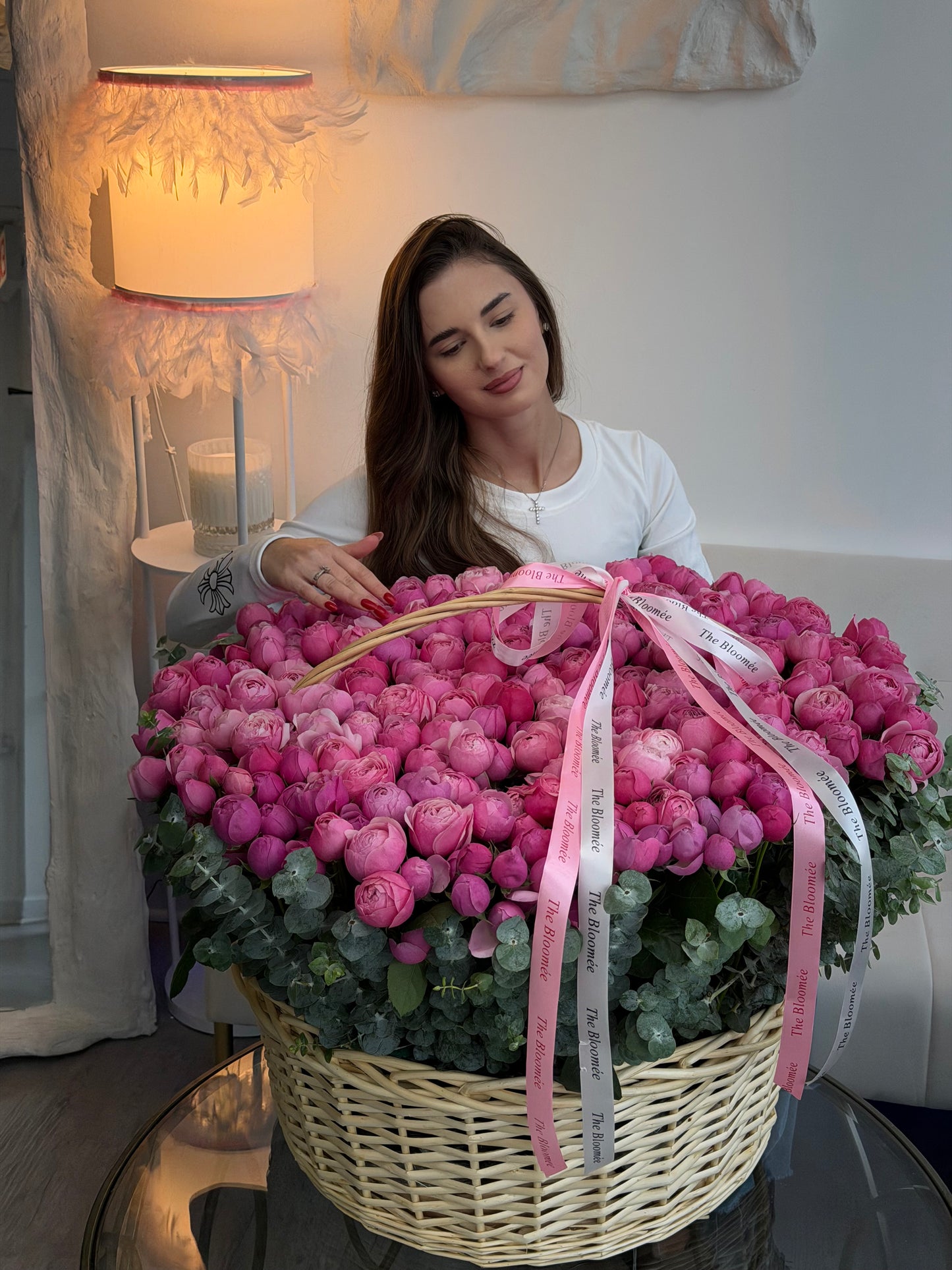 Silva pink large basket