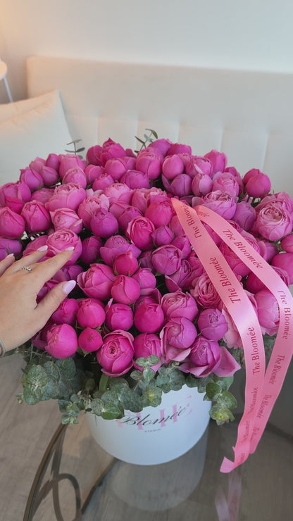 Silva pink  roses in box