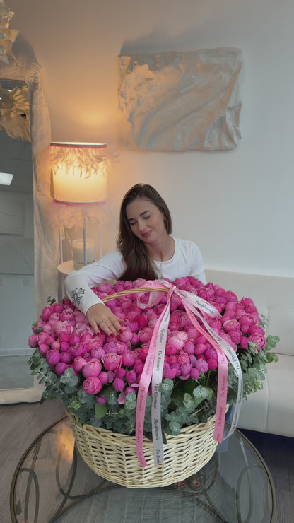 Silva pink large basket