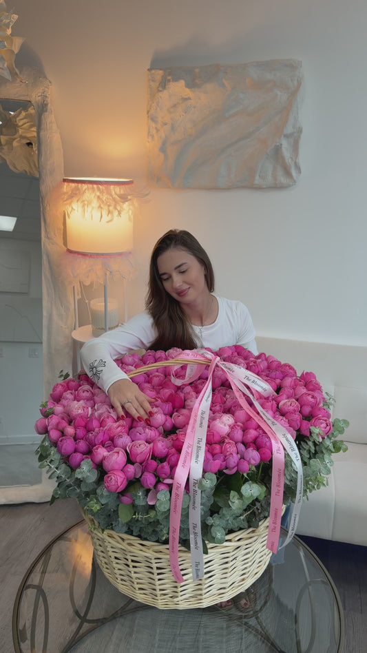 Silva pink large basket